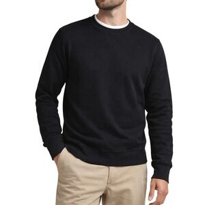 Façonnable Black Crewneck Pullover Sweater Mens Medium NWT Cotton New Sweatshirt